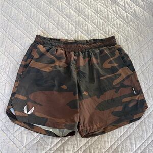 ASRV Brown and Black Camouflage Athletic Shorts